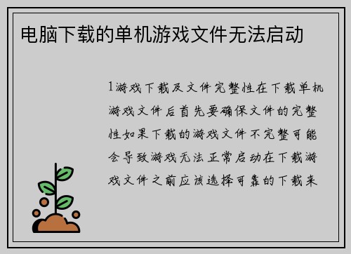 电脑下载的单机游戏文件无法启动